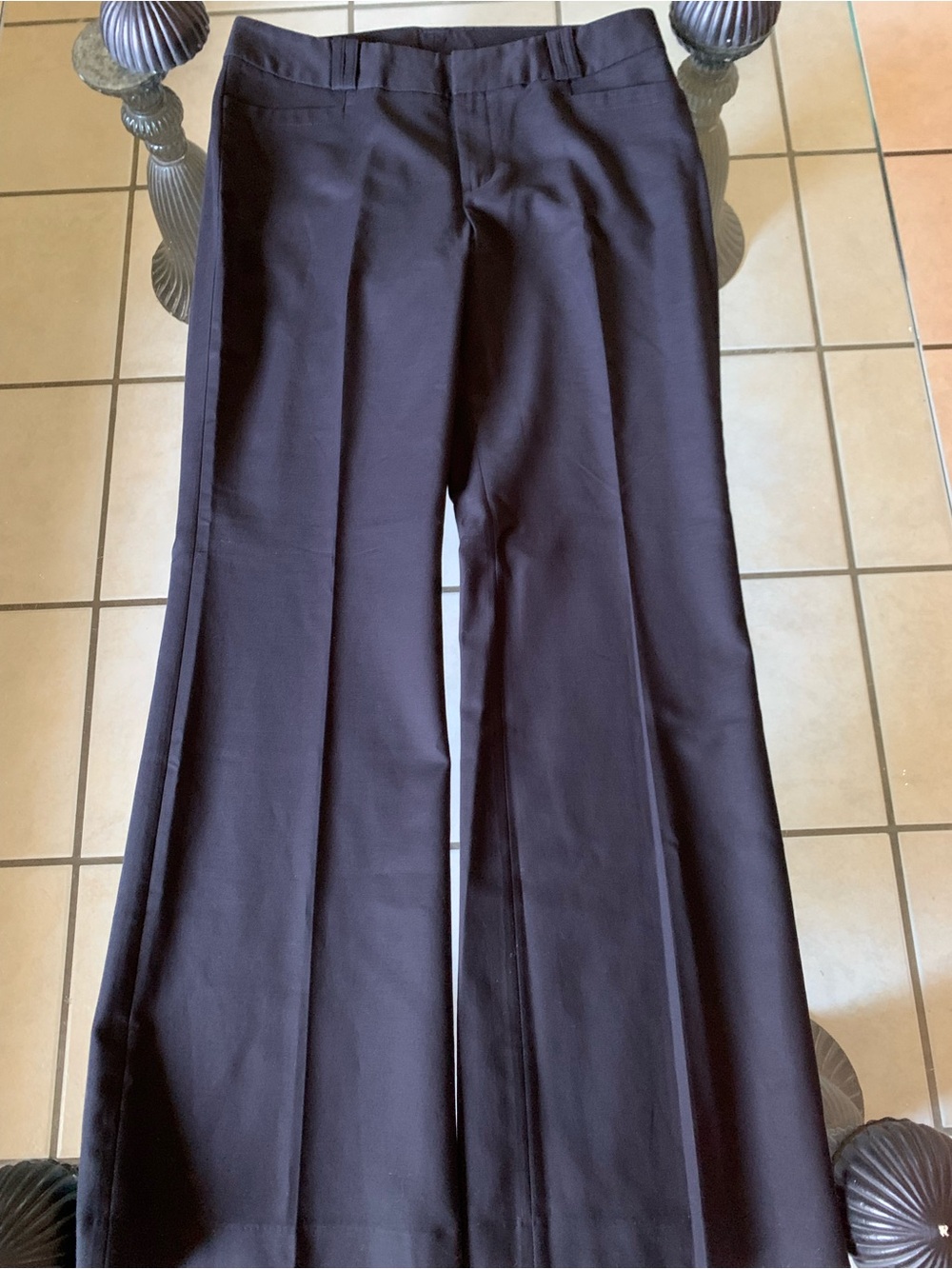 Banana Republic Martin Fit Black Wide-Leg Trousers